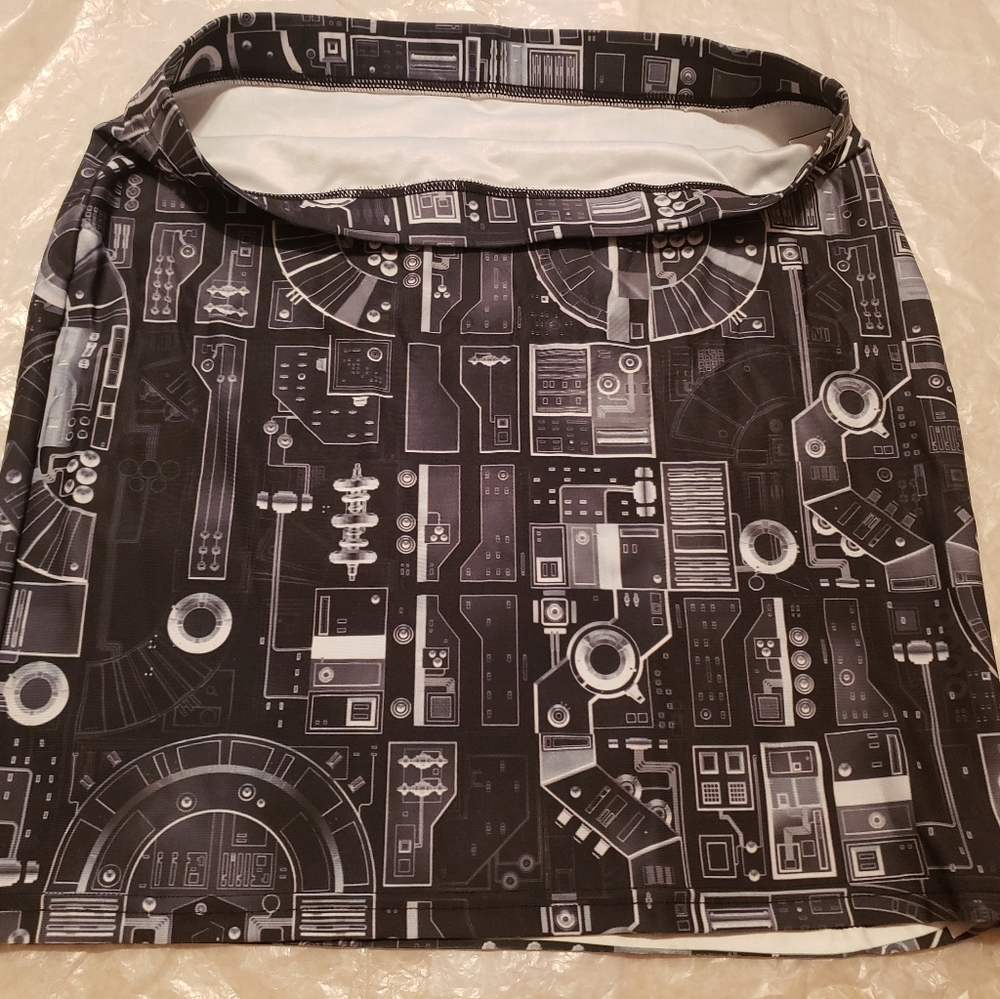 Dvstrial Dystopian Future Streetwear Cyberpunk Pencil Skater Skirt - Picture 6 of 10